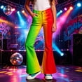 thumbnail image 2 of JAJAHO Girls Flare Leggings Kids Gradient Stretchy Flat Front Bootcut Pants, Sizes 5-16, 2 of 3
