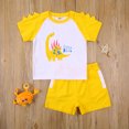 thumbnail image 3 of Kmbangi Baby Boys Clothes Set Dinosaur Print T-shirt+Solid Color Shorts, 3 of 8