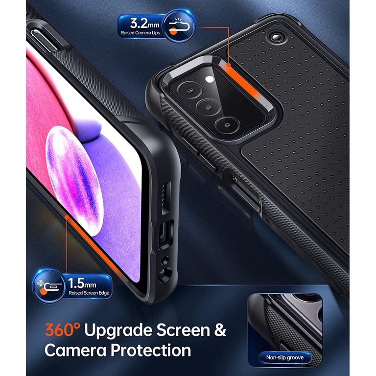 LeYi Samsung A03S Case: Shockproof Silicone Phone Protector Cover with  Tempered Glass Screen - Walmart.com