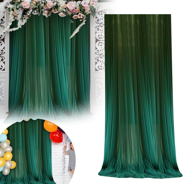 Elegant Special Event Celebration Decorative Mesh Fabric Curtain Wall Hanging for Party Background Decorations
