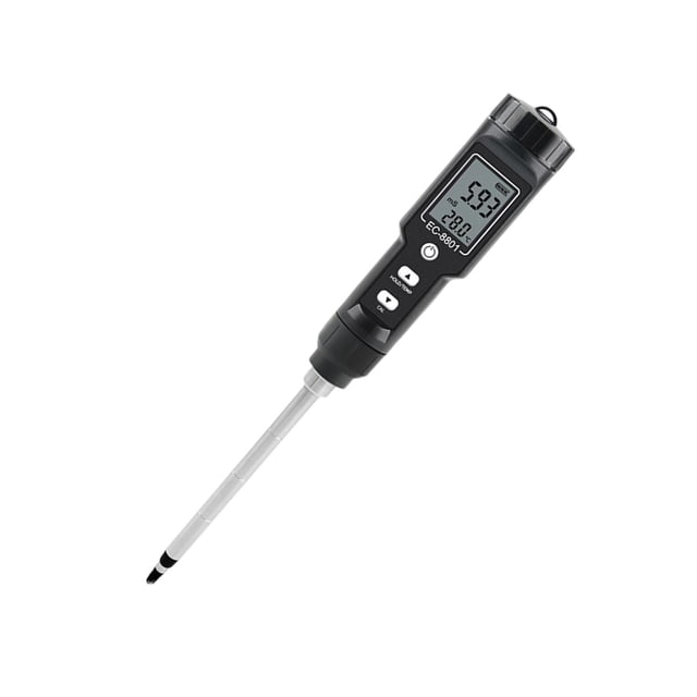 Probador de temperatura , salinidad Digital retroiluminada para temperatura de plantación, probador multipropósito, sin retroiluminación CUTICAT Probador de suelo CE