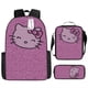thumbnail image 3 of Juego de 3 mochilas Sanrio Hello Kitty Kuromi, bolsa para el almuerzo, bolsa para lápices, bolsa para la escuela, bolsa para estudiantes de primaria y secundaria, regalo de cumpleaños para niñas, 3 of 5