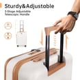 thumbnail image 4 of New York Xpress 3 Piece Hardside Luggage Set Expandable Front Opening Suitcase with TSA Lock, 20/24/28in, Beige, Cy2431, 4 of 10