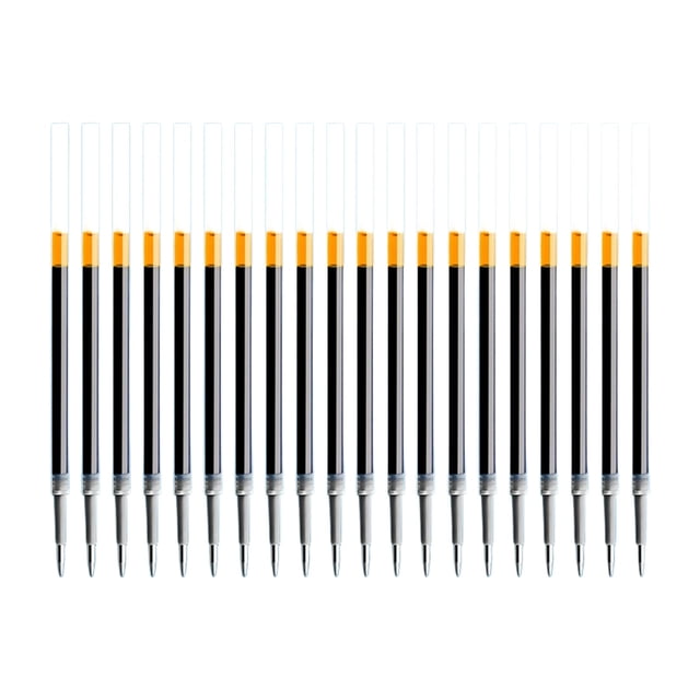 Gel Ink Ballpoint Pen Refills 0.5mm, Blue 20 Count, Retractable Press-On Pen Barrel Ink Refills