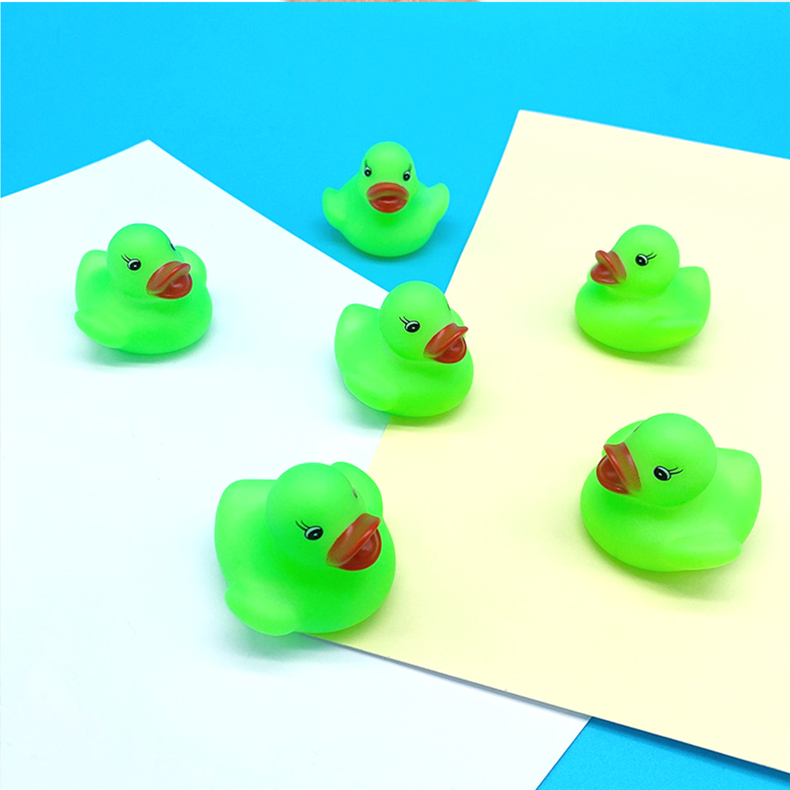 JA-RU Giant Glitter Rubber Ducks (4 Rubber Duckies Assorted) Baby Bath Toys  & Pool Beach Essentials. Stress Relief Sensory Play Fidget Toy. Bulk