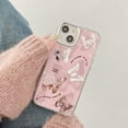 thumbnail image 3 of Butterfly Phone Case for iPhone 12 Pro Max, Cute Korea Pink Mirror 3D Butterfly Phone Cover with Butterfly Holdstand for Women Girls, 3 of 12