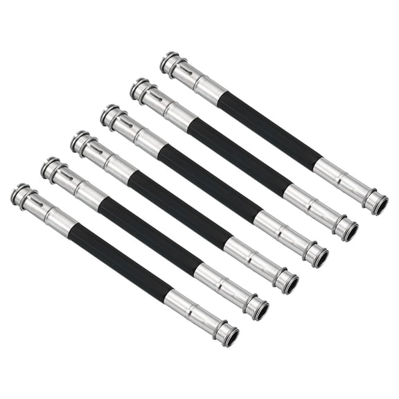 Uxcell Pencil Extenders, 6 Pack Metal Dual Head Adjustable Drawing Shading Pencil Holder Extender, Black