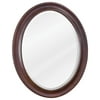 23-3/4"x31-1/2" Nutmeg Oval Mirror With Beveled Glass