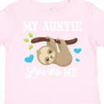 thumbnail image 4 of Inktastic My Auntie Loves Me with Sloth and Hearts Boys or Girls Toddler T-Shirt, 4 of 5