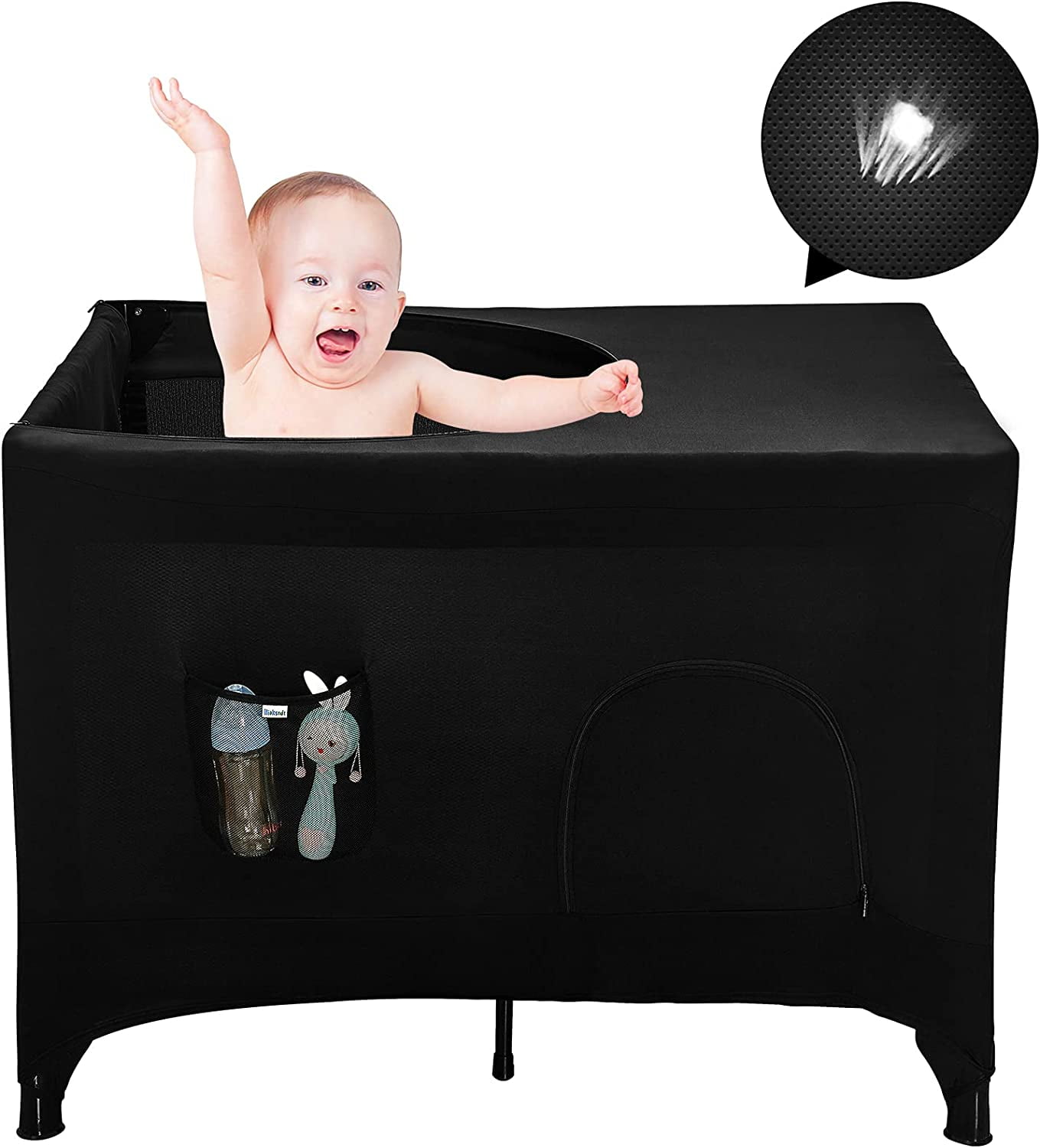 Pack N Play Blackout Cover Baby Travel Crib Canopy Block 95 Light