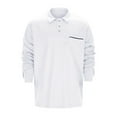 thumbnail image 3 of Mens Polo Shirts With Pockets Long Sleeve Button Down Shirt Business Fashion Comfy Versatile Tops, 3 of 5