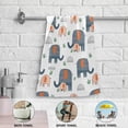 thumbnail image 5 of Cute Mom Baby Elephant Hand Towels, Happy Mother's Day Kitchen Towel Ultra Soft and Absorbent,Decorative Fingertip Face Towel for Bathroom Hotel, 2 PCS, 28.3"x 14.4", 5 of 5