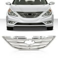 thumbnail image 2 of PIT66 Fit For 2011 2012 2013 Hyundai Sonata Grille Assembly Front Grill Chrome Plastic, 2 of 9