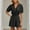 Black, variant on Women Summer Romper Self Tie V Neck Casual Jumpsuit Jumpsuit Romper Long Sleeve Thong Body Suit Womens Strapless Jumpsuit
