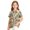 Bronze, variant on Girls Short Sleeve Polo Shirt, Snowy Tree Branch Oak Leaf Camo Print Collared Top, Lightweight Polyester Casual T-Shirt for Outdoor School Daily Wear,Gray,150