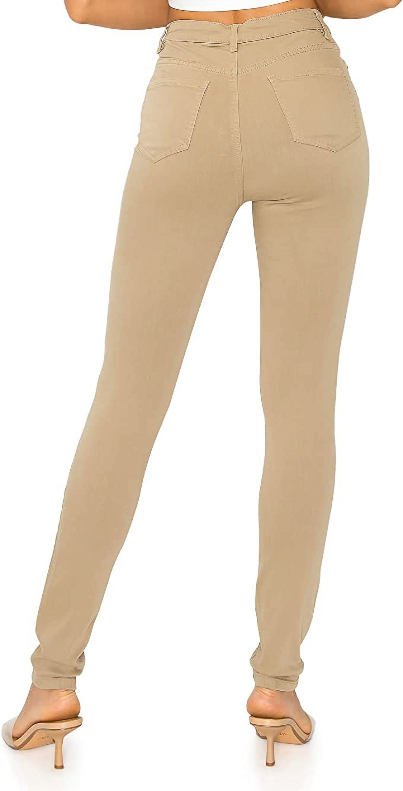 KHAKI BLUE Cali1850 Women s The Everyday Skinny Jeans Soft Stretchy High Rise Comfy Casual Pants Walmart