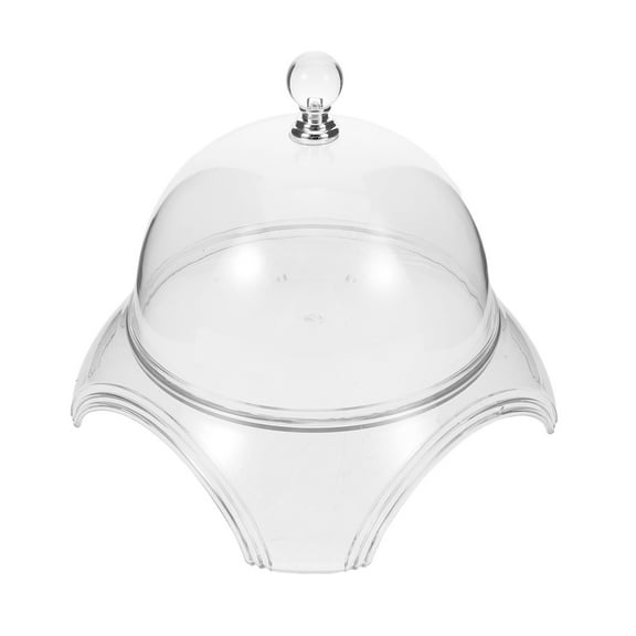 LOLIPPYY Transparent Food Dome Cake Stand with Cover for Stylish Pastry and Dessert Presentation