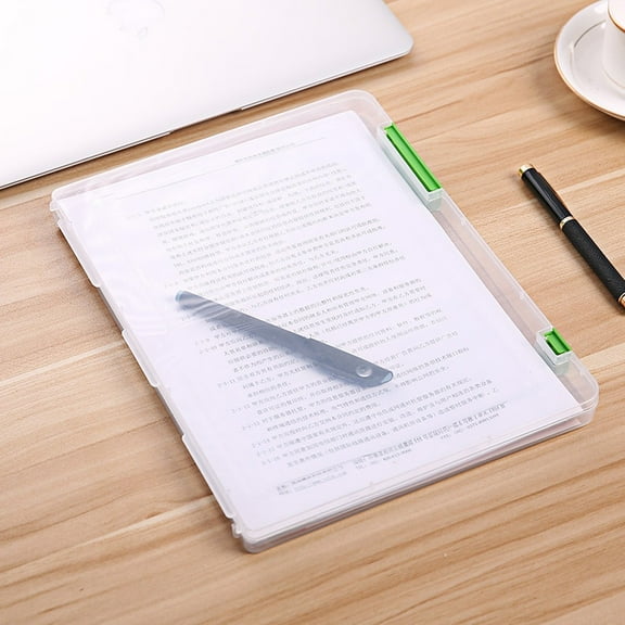 Clearance Office&Craft&Stationery under $5,Paper Case A4 Plastic Clear Box Storage File Document Filling Transparent Office Stationery