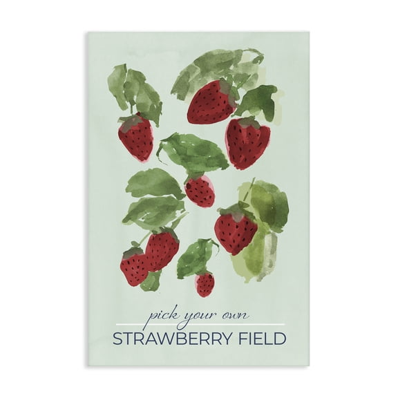 Stupell Industries Rustic Lodge Strawberry Field Pick Your Own Canvas Art, 16 x 24, by Lucille Price