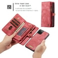 thumbnail image 4 of iPhone 11 Pro Max Case 6.5" 2019, Allytech 2 in 1 Magnetic Detachable TPU Back Cover Folio Flip Shell Stand Zipper Wallet Purse w/ Cards Holder Shockproof Case for Apple iPhone 11 Pro Max,Red, 4 of 9