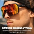 thumbnail image 4 of Grinderpunch Running and Baseball Sport Sunglasses for Men and Women, UV400 Protection - Red, 4 of 10