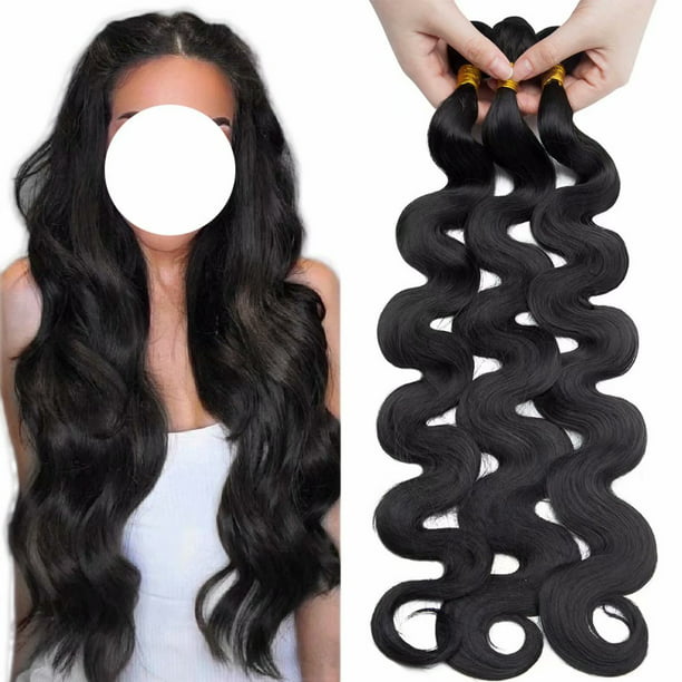 SEGO Ombre Body Wave Synthetic Hair Hair Bundles Natural Black Color Hair  Extensions 