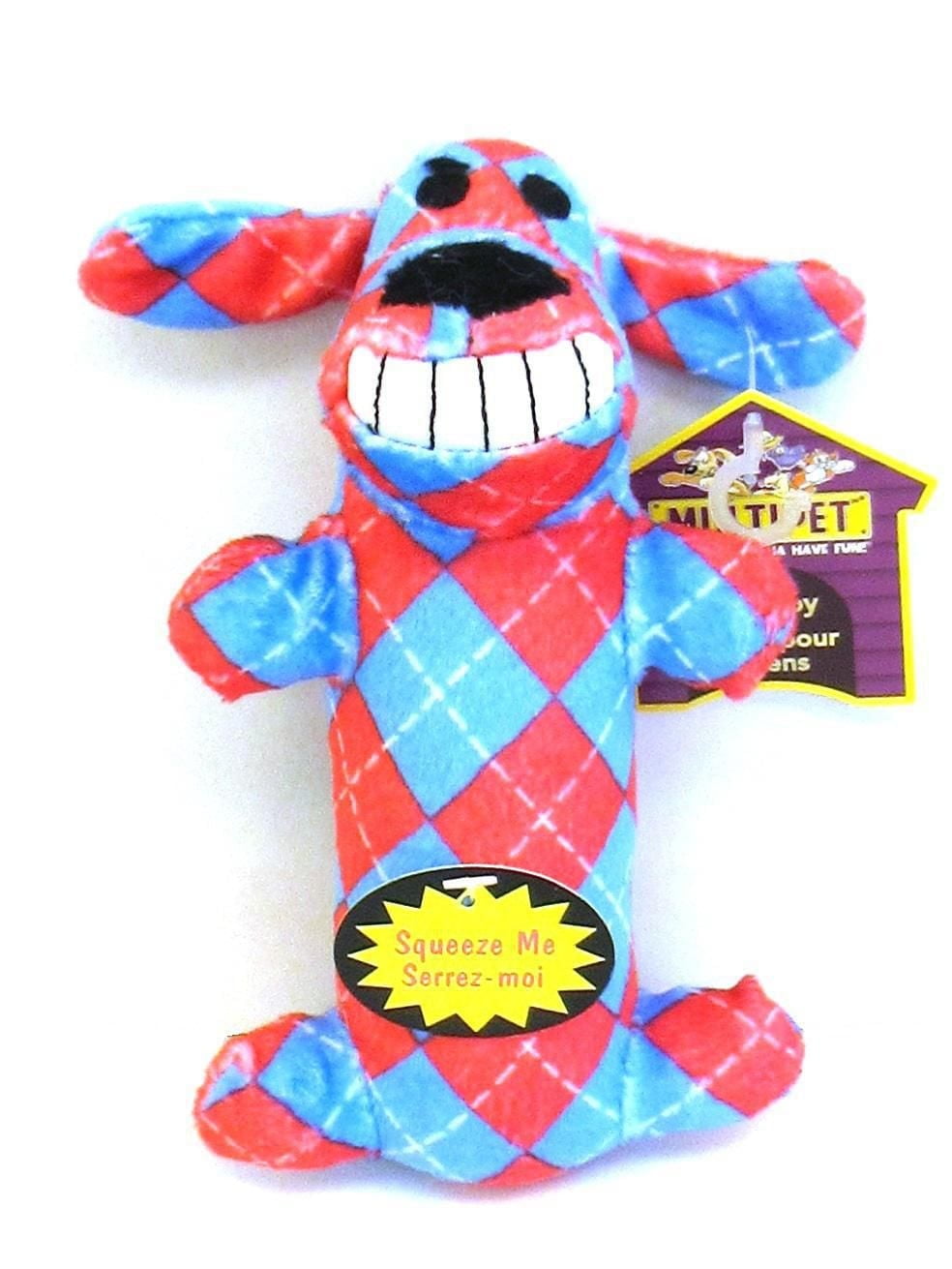 The Original Loofa Dog with Soft Terry Material With a Grunting Squeaker and Regular Squeaker Dog Toy, Loofa Dog toy that squeaks