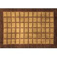 thumbnail image 1 of Ahgly Company Indoor Rectangle Checkered Brown Modern Area Rugs, 2' x 3', 1 of 4