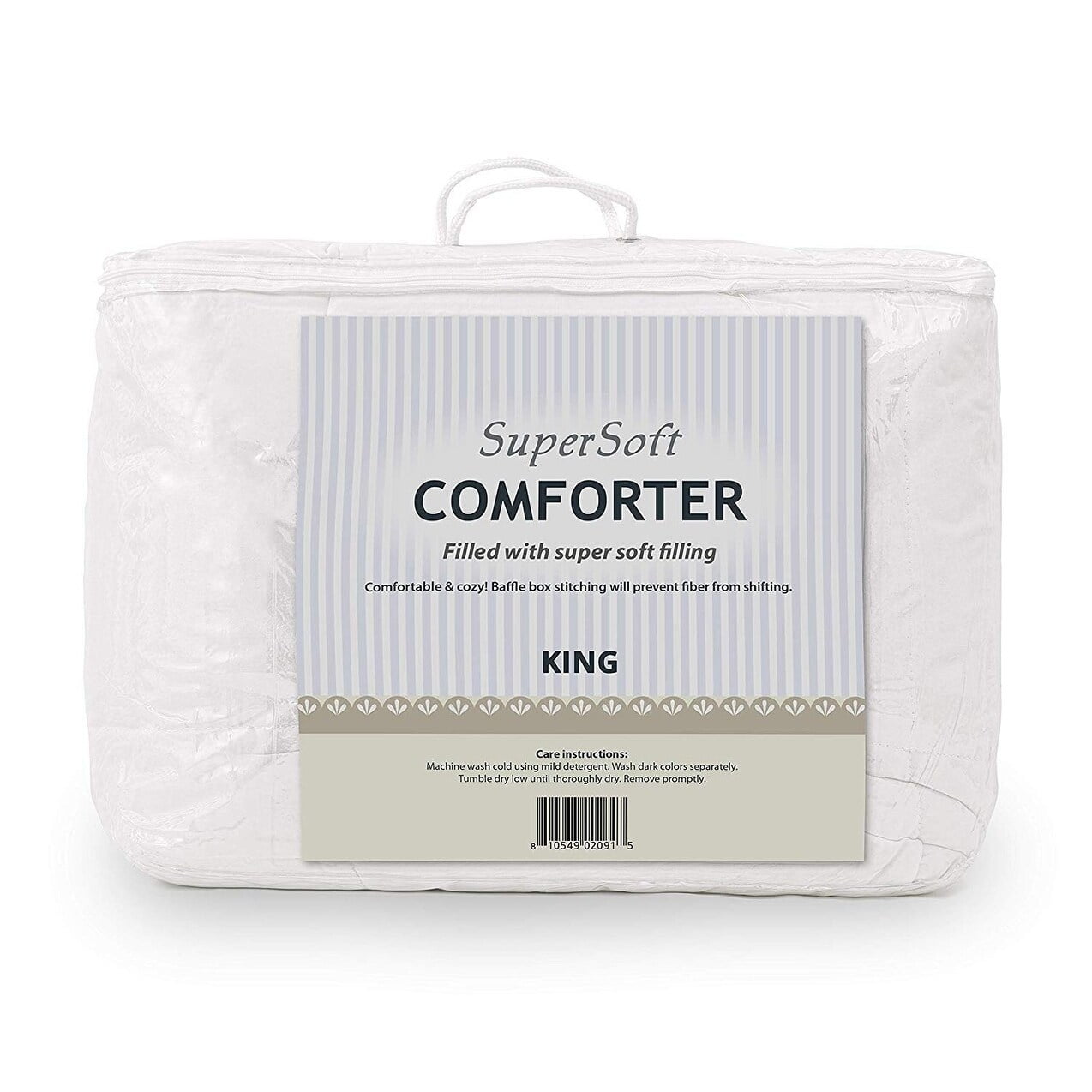 Mastertex COMINHKR092077 Down Alternative Quilted Comforter Super Soft & Lightweight - Machine Washable - All Season Comforter Queen Size – White
