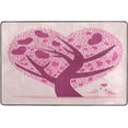 thumbnail image 4 of SKYSONIC Pink Hearts Shape Leaves Non-Slip Area Rug, Valentine Tree Floor Carpet Comfort Floor Mats Decor for Indoor Front Porch,Living Room, Bedroom,Kitchen,72"x48", 4 of 5