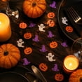 thumbnail image 6 of 100Pcs Multi Style Confetti, Halloween Party Confetti Multi Style Spider Pumpkin Bat Ghost Witch Hat Table Scatter Sequins DIY Epoxy Resin Craft Supplies Holiday Dinner Background Decorations, A, 6 of 7