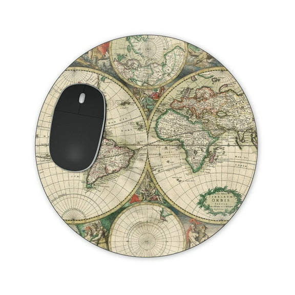 World Globe Map Round Mouse pads Gaming Mouse Pad 7.87x7.87 inches