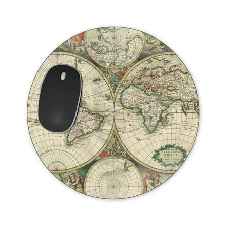 

POPCreation World Globe Map Round Mouse pads Gaming Mouse Pad 7.87x7.87 inches