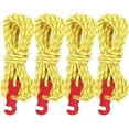 thumbnail image 1 of Paquete de 4 cuerdas reflectantes con tensor de cuerda, cable de tienda de 13 pies/4 m, luminoso, diámetro 3mm, cable de camping resistente al desgarro para toldo de tienda, 1 of 7