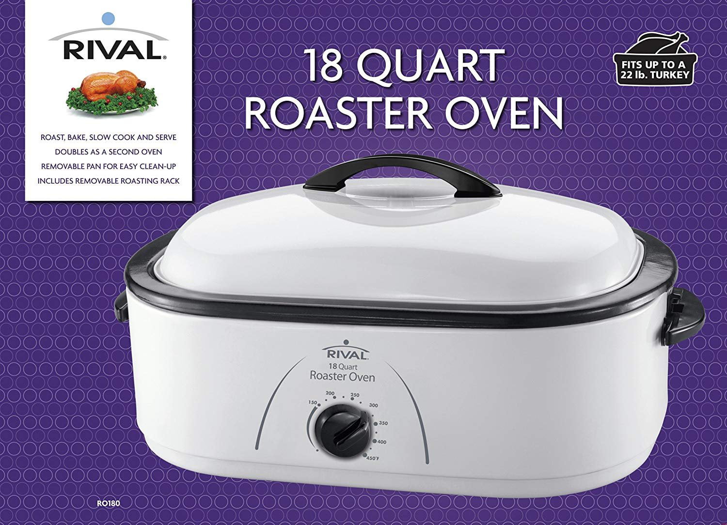 Rival 20 Qt. Roaster Oven With 1 A1 Crock Pot