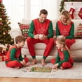 thumbnail image 4 of Family Matching Christmas Pajama Set Letter Print Long Sleeve Tops Pants Sleepwear, 4 of 8