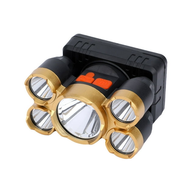 Billuyoard Faro impermeable IP44, faro delantero regulable, lámpara de cabeza nocturna, herramienta de iluminación para exteriores, para senderismo, Iluminación y accesorios Oro Billuyoard HA074407-04