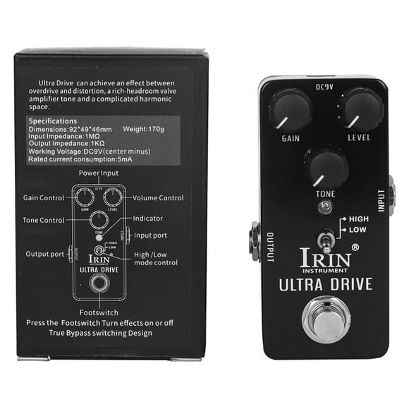Lefu IRIN Guitar Effect Pedal Wah Distortion Overdrive Delay Reverb Compressor Pedal