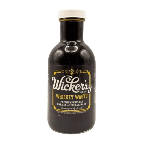 Wicker's Whiskey Wagyu Premium Barrel-Aged Marinade, 12oz