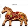 thumbnail image 3 of Horse Shaped Wooden Charcuterie Board - Rustic Wood Serving Platter for Cheese, Appetizers, Snacks & Party Decor, 3 of 5
