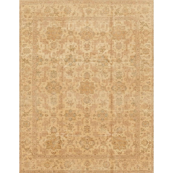 Ahgly Company Machine Washable Indoor Rectangle Abstract Orange Area Rugs, 7' x 9'