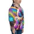 thumbnail image 3 of Daiia Rainbow Poodle Urban Street for Boys Fashion Hoodies & Sweatshirts with Kangaroo Pocket,Hooded Sweatshirt for Kid, Breathable& Moisture Wicking-X-Large, 3 of 6