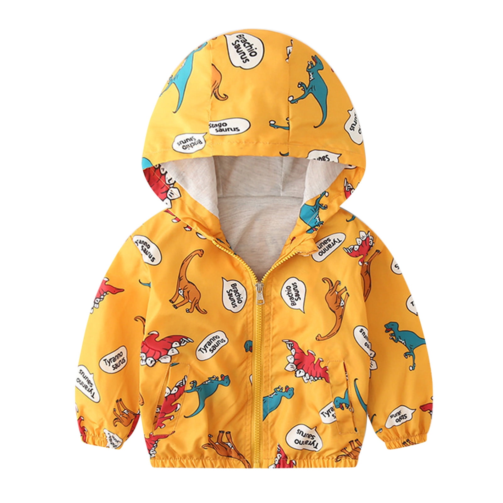Shpwfbe Baby Girl Clothes Toddler Boys Cartoon Dinosaur Jacket Zipper