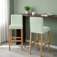 thumbnail image 2 of Sage Green Thin Lines Bar Stool Covers - Stretch Dining Chair Covers Set of 2, Modern Striped Minimalist Bar Chair Cover Removable Counter Stool Pub Chairs Slipcovers Protectors for Kitchen/Cafe, 2 of 9