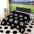 thumbnail image 2 of Erosebridal Black White Soccer Queen Comforter Set, Sport Bedding Comforter Set for Boys and Girls, Black Reversible 3-Piece, 1 Comforter and 2 Pillowcases, 2 of 6