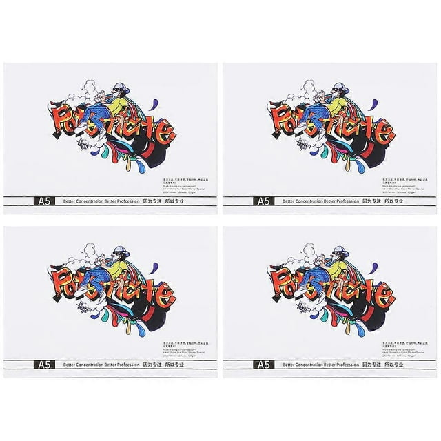 4Pcs Marker Pad PlasticBound HandPainted Marker Pen Special Book Paper Painting Tools