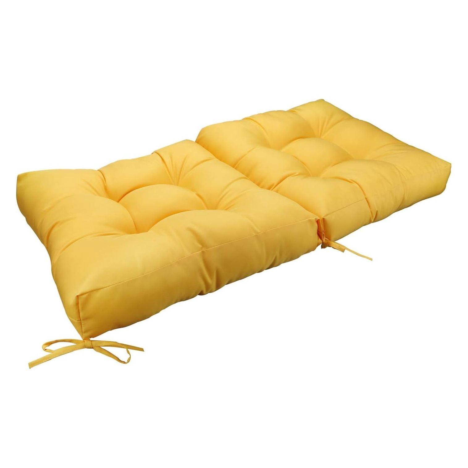 Outdoor Seat Back Chair Cushion, 20" x 20" Indoor Tufted Seating Patio Couch Furniture Replacement Cushions Set (Light Yellow, 1 Count)