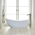 thumbnail image 2 of Vanity Art Acrylic Freestanding Soaking Bathtub with Overflow and Pop-Up Drain, 2 of 4