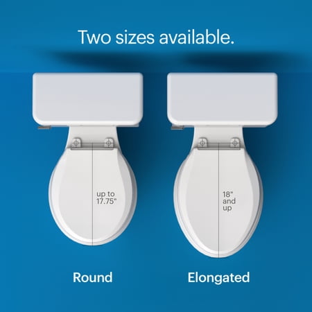 Brondell Bidet Toilet Seat Non-Electric Ecoseat, Fits Elongated Toilets, White - Dual Nozzle System, Ambient Water Temperature - Easy Installation, Elongated Size