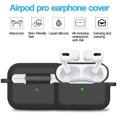 thumbnail image 2 of Étui pour Airpods Pro, Étui de Protection en Silicone pour Airpods Pro (Voyant avant Visible) Noir, 2 of 8